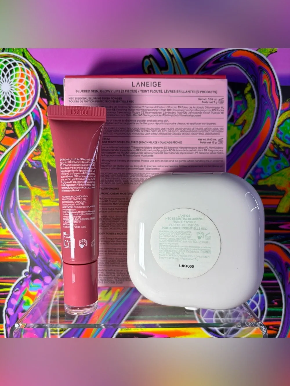 Laneige Blurred Skin, Glowy Lips Duo Set